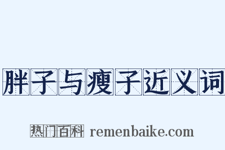 胖子与瘦子近义词是什么意思的图片